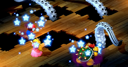 Super Mario RPG Remake - Peach Using Group Hug vs Tentacles