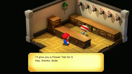 Super Mario RPG Remake - Mushroom Boy Flower Tab