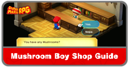 Super Mario RPG Remake - Mushroom Boy Shop Guide