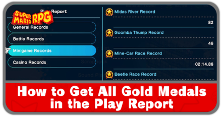 Super Mario RPG Remake - How to Get All Gold Medals in the Play Report