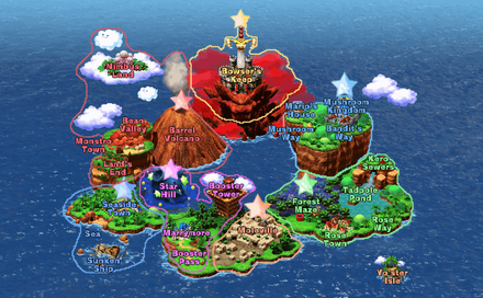 Super Mario RPG - Star Piece Map