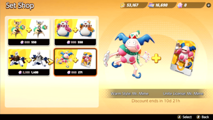Pokemon UNITE - Warm Style (Mr. Mime) Set Shop.png