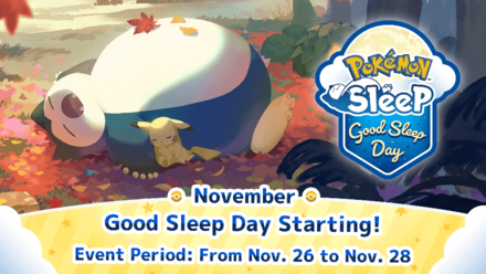 Pokemon Sleep - November Good Sleep Day