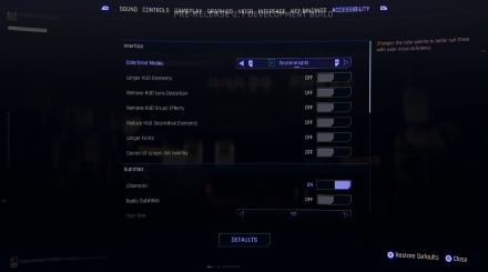 Cyberpunk 2077 - Accessibility Settings