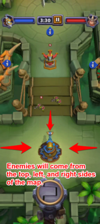 Warcraft Rumble Dire Maul Map 3 Defend Base From First Wave of Enemies