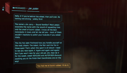 Cyberpunk 2077 - Wait for Jim Jarry to Contact You