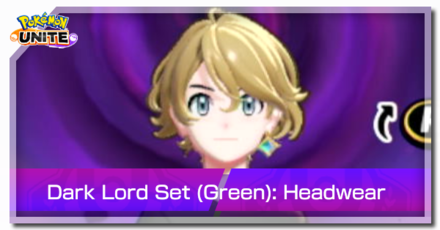 Pokemon UNITE - Dark Lord Set Headwear (Green) Banner.png