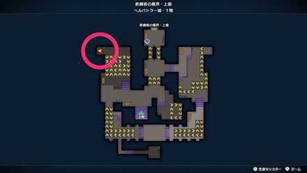 At the Northwest Corner of the 1F Mini Medal Map