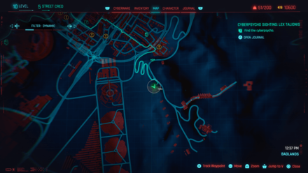 Cyberpunk 2077 - Binocular Location 4 map view