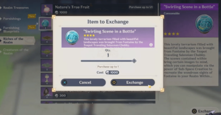 Genshin Impact - Swirling Scene in a Bottle