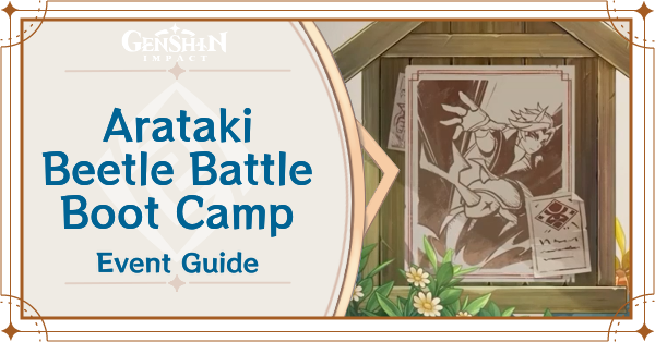 Genshin Impact - Arataki Blazing Armor Beetle Battle Boot Camp Event Guide