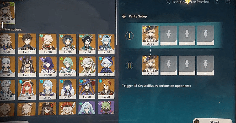 Genshin Impact - How to Play Dance of Resolute Will -  Setup Your Party