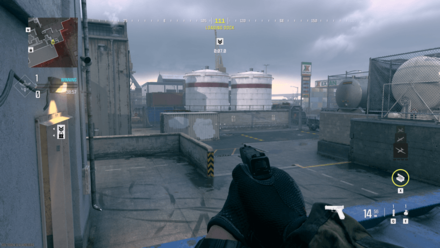 On Blue Container at Loading Dock