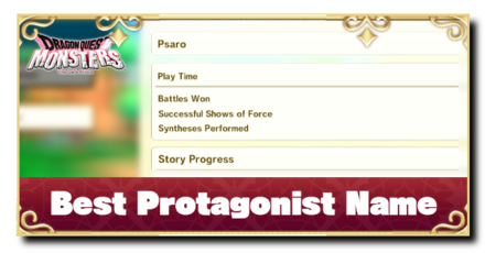 Dragon Quest Monsters The Dark Prince - Best Protagonist Name Top Banner
