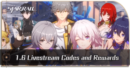 Honkai Star Rail - 1.6 Livestream Codes List and Rewards