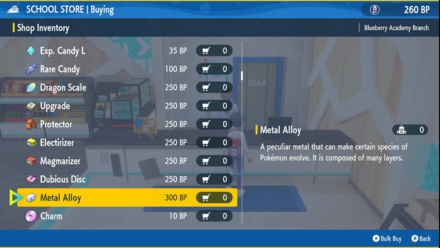 Pokemon SV - Purchase Evolution Items in League Club