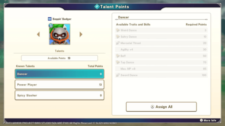 DQM3 - Talent Points Cannot Be Reallocated