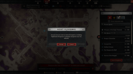 Diablo 4 Dungeon Reset - Reset and Agree