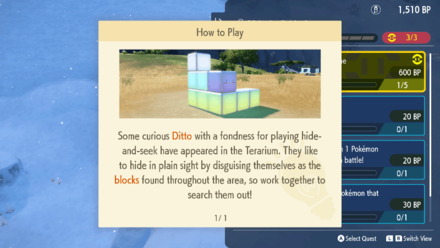 Pokemon SV Indigo Disk - Complete Ditto Block Union Circle Quest for 600 BP