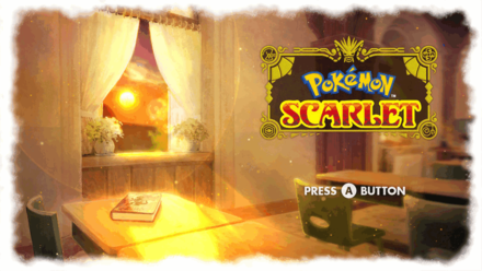 Pokemon SV - Start Screen with Book - Scarlet