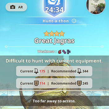 Monster Hunter Now - Hunt-a-thon Screen