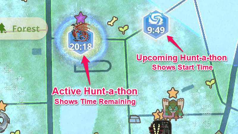 Monster Hunter Now - Hunt-a-thons on Map