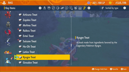 Pokemon Scarlet and Violet The Indigo Disk DLC - List of Legendary Snacks