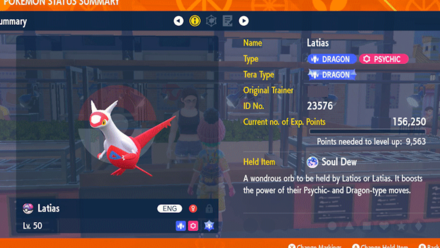 Pokemon Scarlet and Violet SV - Boosts the Damage of Latios and Latias
