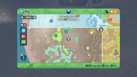 Pokemon SV Indigo Disk -  Tsubasa of the League Club Map