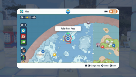 Pokemon SV - Polar Rest Area Map View