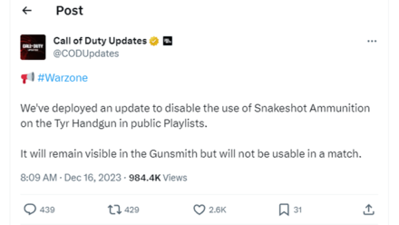 Modern Warfare 3 - Snake Shot Not Available