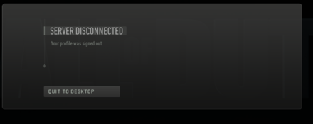 Modern Warfare 3 - Your Profile Was Signed Out