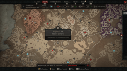 Sirocco Caverns Map Location