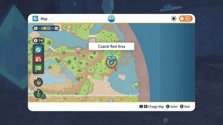 Pokemon SV - Coastal Rest Area Map View