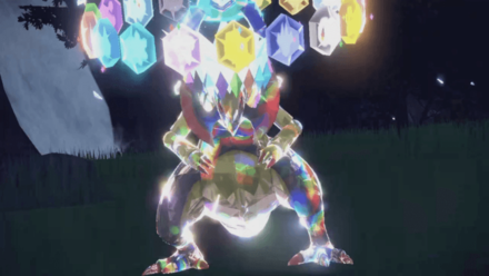 Pokemon SV - Stellar Tera Haxorus Overworld