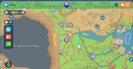 Pokemon Scarlet and Violet SV - Reshiram Map Location