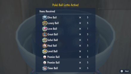 Pokemon Scarlet Indigo Disk DLC - High Chance of Receiving Multiple Rare Poke Balls