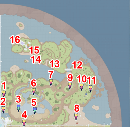 Pokemon SV Indigo Disk DLC - All Coastal Biome Trainer Map