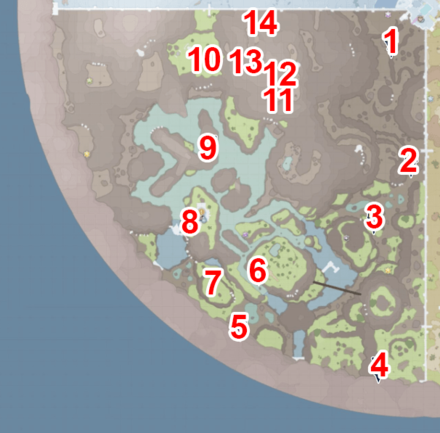 Pokemon SV Indigo Disk DLC - All Canyon  Biome Trainer Map