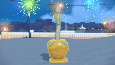 Pokemon Scarlet and Violet Indigo Disk DLC - Fireworks Photo Effect