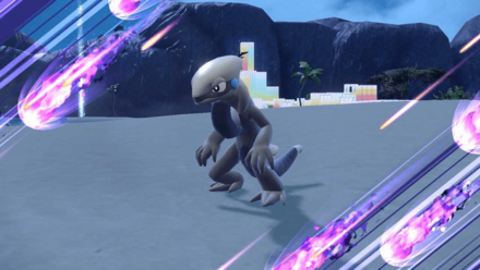 Pokemon Scarlet and Violet Indigo Disk DLC - Draco Meteor Photo Effect