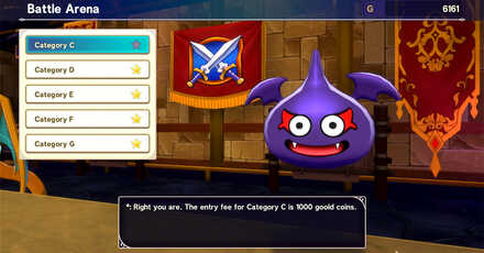Dragon Quest Monsters - Battle Arena Menu