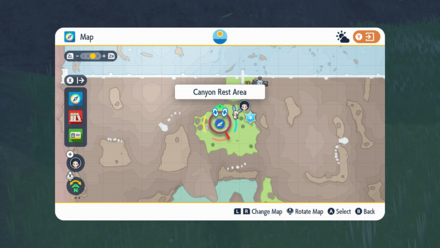 Pokemon Scarlet and Violet Indigo Disk DLC - Canyon Biome Rest Area