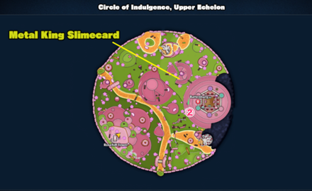 DQM3 - Circle of Indulgence - Upper Echelon - Metalking Slime Card.png
