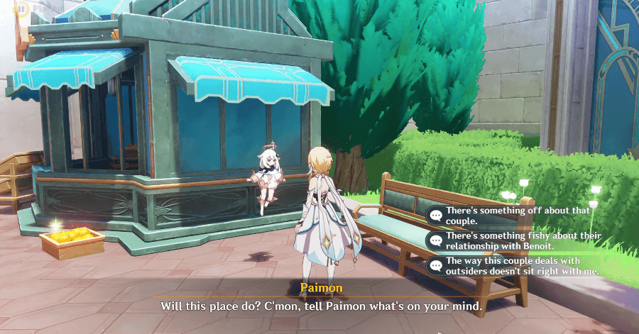 Genshin - Leroy Under Guard - Discuss with Paimon