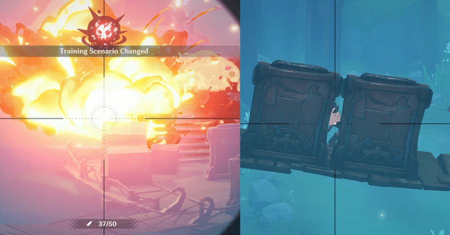 Genshin - How to Play Thousand-Pace Sharpshooting Zone - Identify the Stage Objects