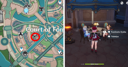 Genshin - Roses and Muskets Character Locations - Day 1 - Cafe Lutece Ayaka and Yoimiya