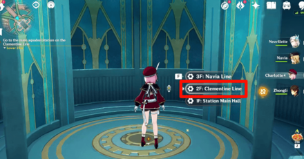 Genshin - Crack of Muskets - Go to the Clementine Line station