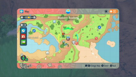 Pokemon SV Indigo Disk DLC - Minior Green Map