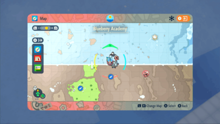 Pokemon SV Indigo Disk DLC - Minior Blue Map